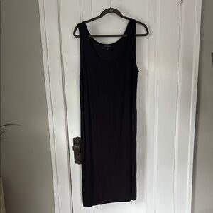 Universal Standard Foundation Black Sheath Tank Dress with Scoop Neck